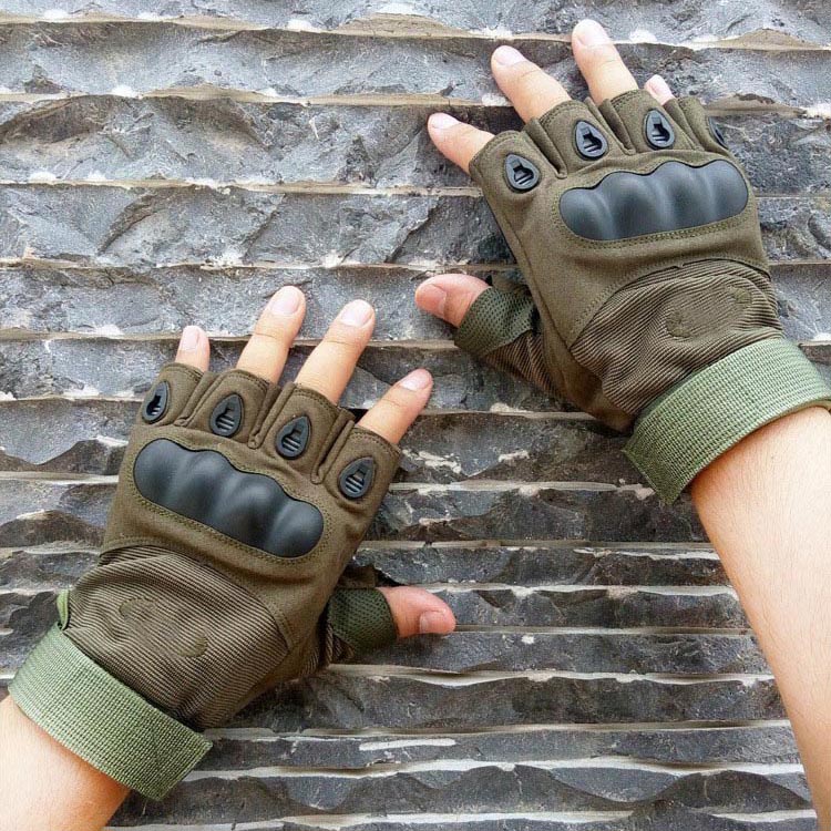 Gambar produk Black Eagle Sarung Tangan Tactical Gloves Fingerless Size L - A1