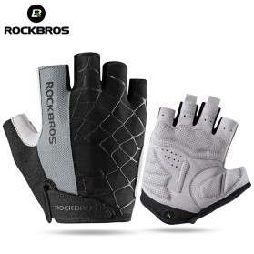 Hobi - Rockbros Sarung Tangan Half Finger Anti-Skid Size L - S109 - Black