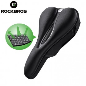 Olahraga & Outdoor - Rockbros Cover Jok Sadel Sepeda Breathable Silica Gel Mat - LF047-S - Black