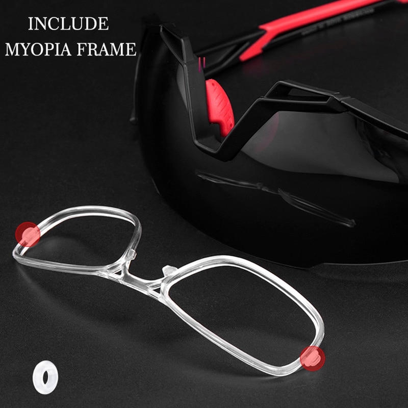 ROCKBROS Kacamata Sepeda Polarized 5 Lens MTB Road Bike - 10131 - Black