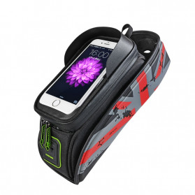 Rockbros Tas Barang Sepeda Smartphone Bag Touch Screen 6 Inch Waterproof - 021-1R - Red