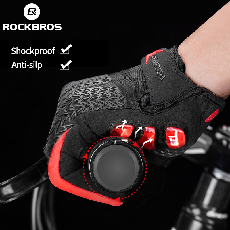 Gambar produk Rockbros Sarung Tangan Sepeda Full Finger Thermal Warm Touchscreen Size M - S091-2