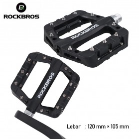 Rockbros Pedal Sepeda MTB Mountain Aluminium Alloy Non Slip - JT201 - Black