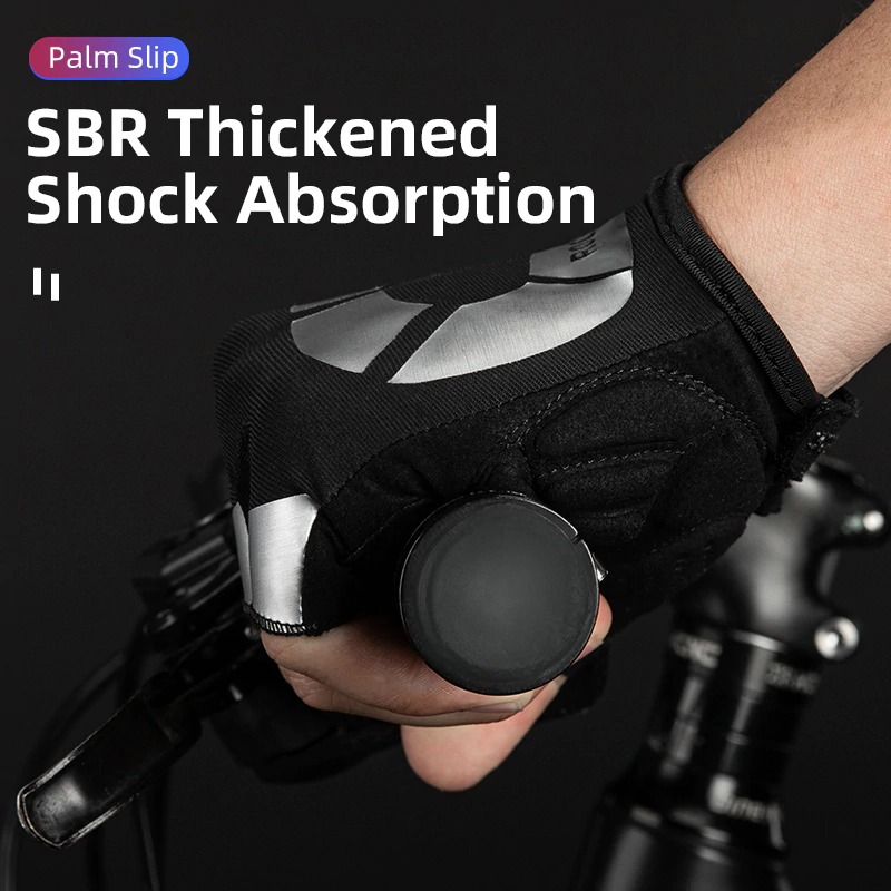 Gambar produk Rockbros Sarung Tangan Sepeda Half Finger Shock Absorber Size M - S227