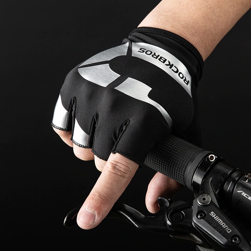 Gambar produk Rockbros Sarung Tangan Sepeda Half Finger Shock Absorber Size M - S227
