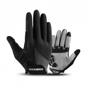 Rockbros Sarung Tangan Sepeda Full Finger Touchscreen Windproof Size XL - S030-2 - Black