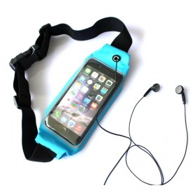 Ikat Pinggang Olahraga Waterproof dengan Slot Smartphone 5.5 Inch - Blue - 1