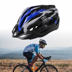 TaffSPORT Helm Sepeda EPS Foam PVC Shell - x10 - Blue