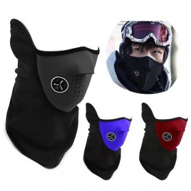 Masker Ski Setengah Wajah - Black - 9
