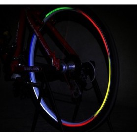 Stiker Roda Sepeda Bicycle Wheel Reflective Sticker 8 Strip - A-0001 - Red - 5