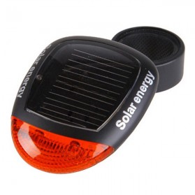 Solar Bicyle Taillight Warning Light / Lampu Rambu Sepeda - 909 - Black
