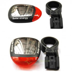 Solar Bicyle Taillight Warning Light / Lampu Rambu Sepeda - 909 - Black - 2