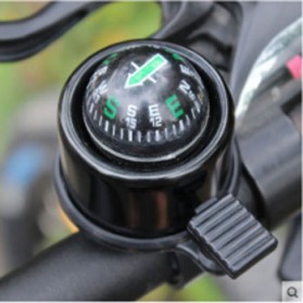 MTB Bell dan Kompas Sepeda Bicycle Compass with Trumpet Bell - R2194 - Black