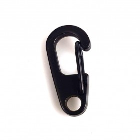 Agares Mini D-type Buckle Hanging Carabiner Keychain EDC Portable Tools - B36 - Black - 2