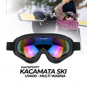 TaffSPORT Kacamata Goggles Ski UV400 - X400 - Multi-Color