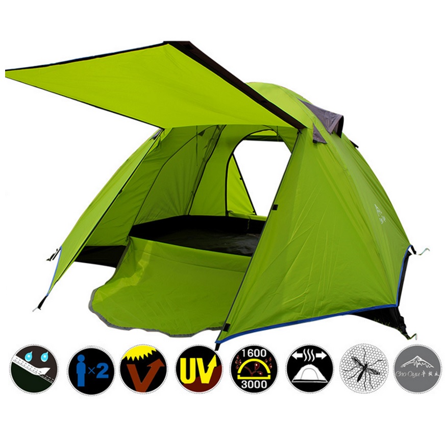 Double Bunk Camping Tent / Tenda Camping Green