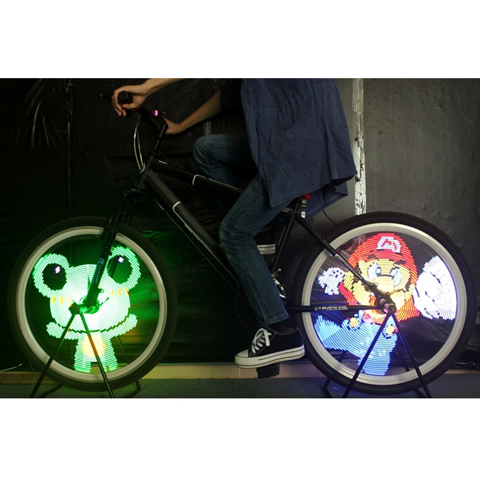 Bicycle DIY Programmable Wheel Light LED - YQ8003 - Black - JakartaNotebook.com