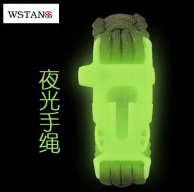 Luminous Survival Bracelet with Magnesium Flint Fire Starter - Green - 4