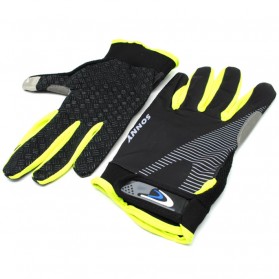 Sonny Sarung Tangan Sepeda Anti Slip Sport Gloves - Size L - Black/Green - 1