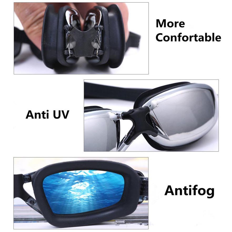 RUIHE Kacamata Renang Profesional Anti Fog UV Protection 