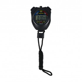 TaffSPORT Stopwatch Profesional LCD dengan Strap - ZSD-808 - Black - 1