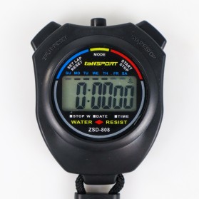 TaffSPORT Stopwatch Profesional LCD dengan Strap - ZSD-808 - Black - 2