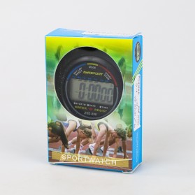 TaffSPORT Stopwatch Profesional LCD dengan Strap - ZSD-808 - Black - 9