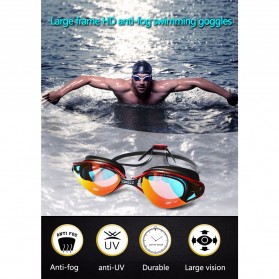 COPOZZ Kacamata Renang Anti Fog UV Protection - GOG-3550 - Black - 4