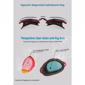 COPOZZ Kacamata Renang Anti Fog UV Protection - GOG-3550 - Black - 6
