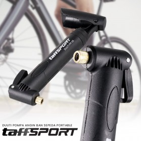 Pompa Ban Sepeda Serbaguna - TaffSPORT DUUTI Pompa Angin Ban Sepeda Portable - PP-05 - Black
