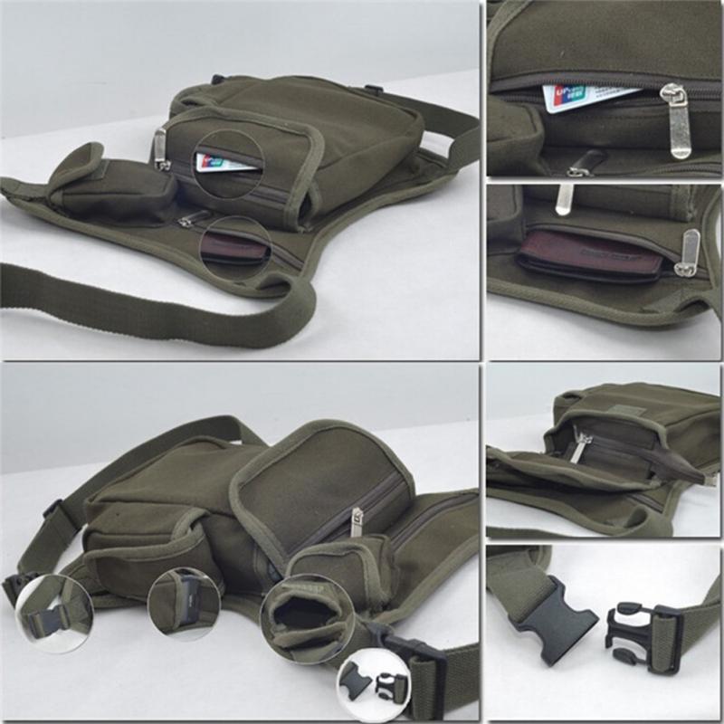  Tas  Pinggang  Kanvas Model  Drop Leg XA76WD Army Green 