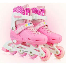 Roller Skate dengan Set Pengaman Size M - Pink - 1