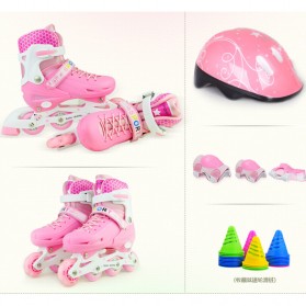 Roller Skate dengan Set Pengaman Size M - Pink - 2