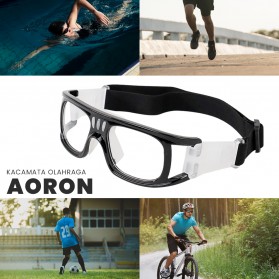 Aoron Kacamata Olahraga Sport Frame Glasses - 9833 - Black