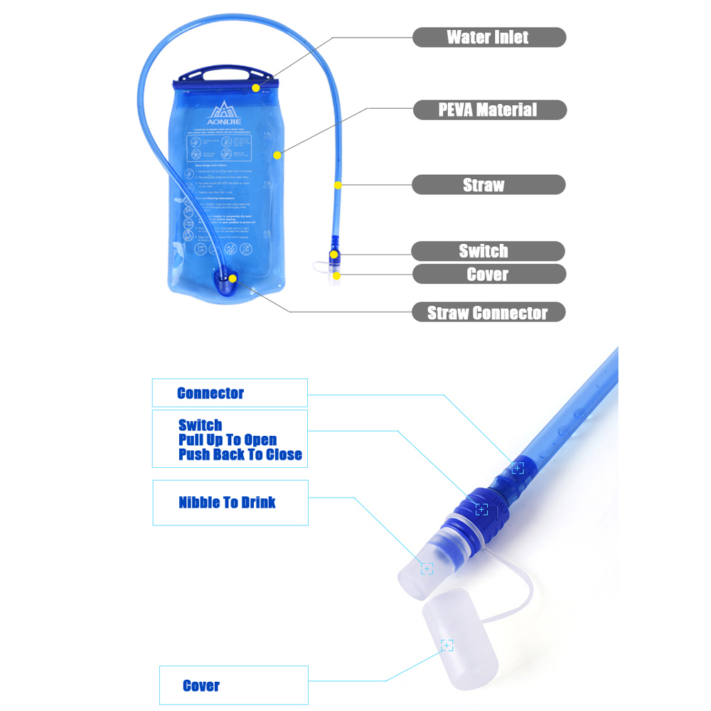 ... Aonijie Kantung Air Water Bladder Hydration Bag 2L - SD12 - Blue - 8 ...