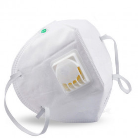 Masker Wajah / Masker Anti Polusi - 3D Masker Filter Udara Anti Polusi Respirator N95 - 9001V - White