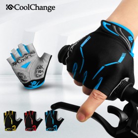 CoolChange Sarung Tangan Sepeda Half Finger Sporty Size M - Black Blue - 2