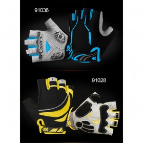 CoolChange Sarung Tangan Sepeda Half Finger Sporty Size M - Black Blue - 3