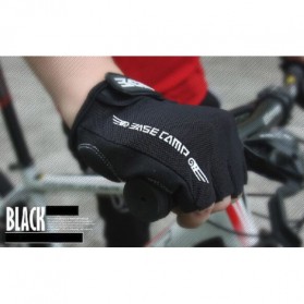 BASECAMP Sarung Tangan Olahraga Sepeda Half Finger Size L - Black - 1