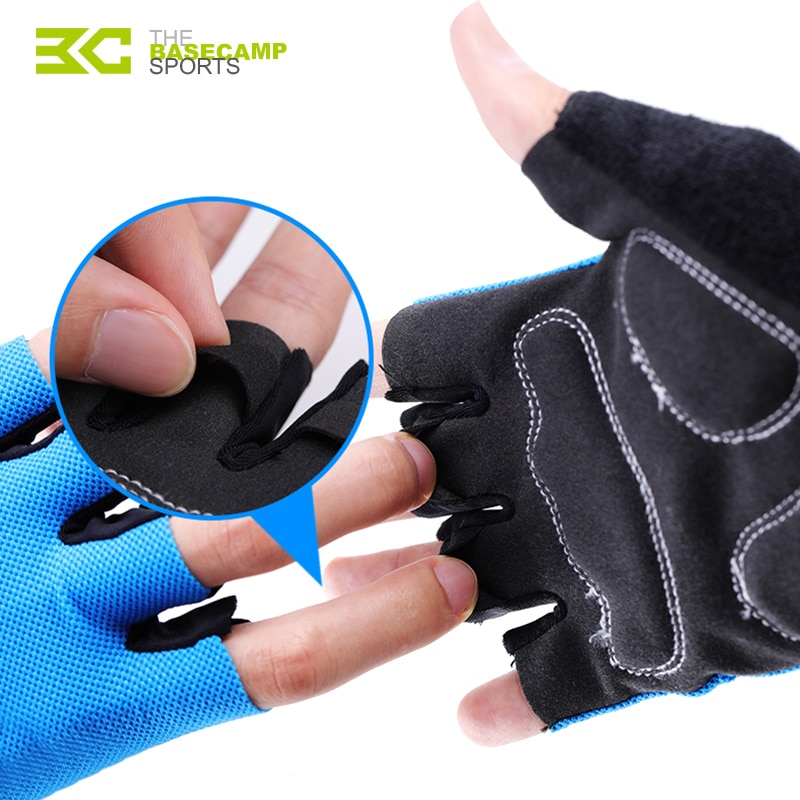 Gambar produk BASECAMP Sarung Tangan Olahraga Sepeda Half Finger Size L