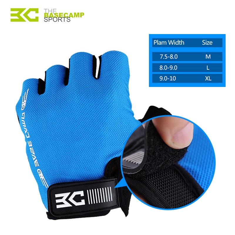 Gambar produk BASECAMP Sarung Tangan Olahraga Sepeda Half Finger Size L