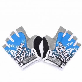 STARQQN Sarung Tangan Olahraga dengan 3D Shockproof Gel Size L - Blue