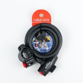 TaffGUARD Gembok Sepeda Kabel 1.2m - QB1001-2006 - Black - 8