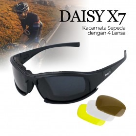 Daisy X7 Kacamata Sepeda dengan 4 Lensa - Black
