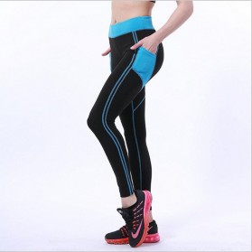 Legging Gym Fitness Wanita Size L - Black White - 4
