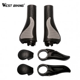 TaffSPORT West Biking Gagang Sepeda Rubber Ergonomic Grip MTB Handlebar - BT1001 - Black - 5