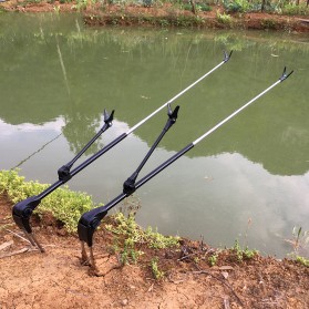 Joran dan Reel Pancing - TaffSPORT Bracket Joran Pancing Ikan Adjustable Holder 1.7M - V-003 - Black