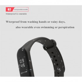Silicone Strap Watchband untuk Xiaomi Mi Band 3/4 (Replika 1:1) - Black - 4