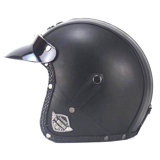  Helm  Classic  Mod Half Face Motor  Klasik Size XL Black 