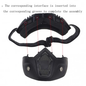 TaffSPORT BOLLFO Kacamata Goggles Mask Motor Retro Anti Glare Windproof - MT-04 - Black/Blue - 4